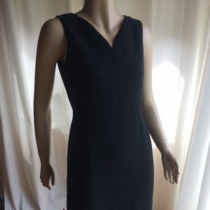 Black V-Neck Cotton Dress
